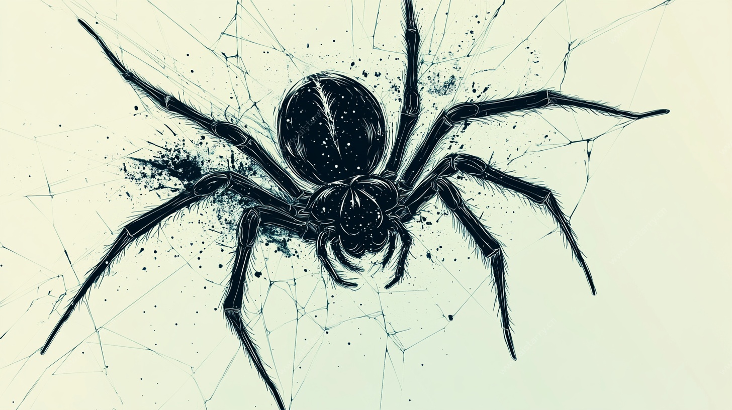 黑蜘蛛艺术插画