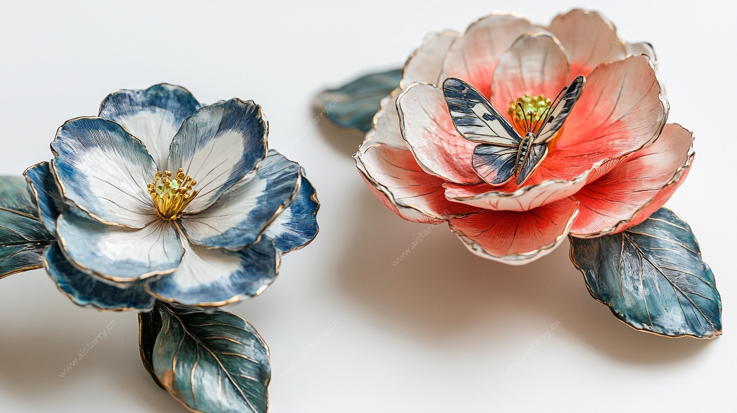 精美手工花卉胸针