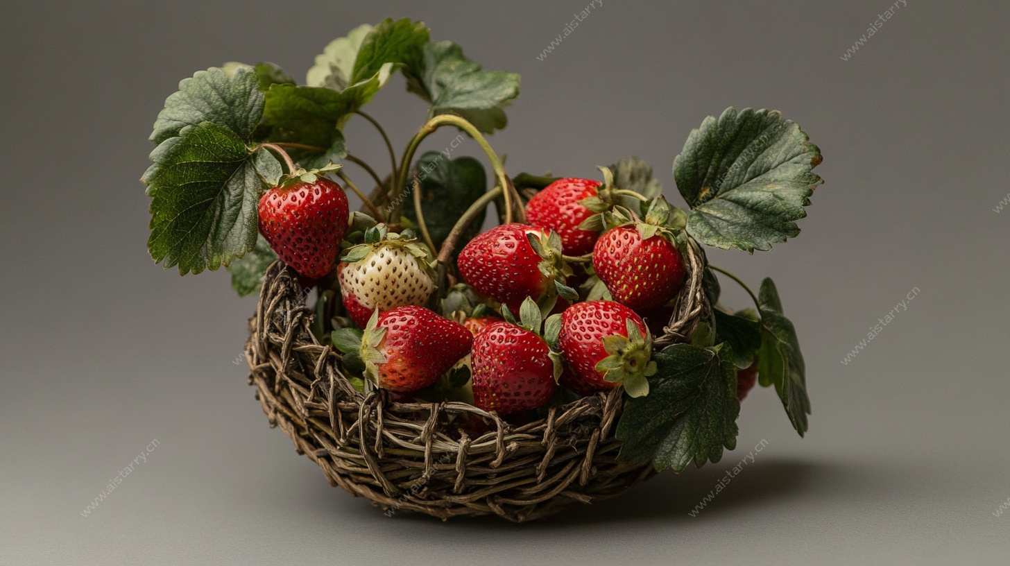 篮子里的新鲜草莓