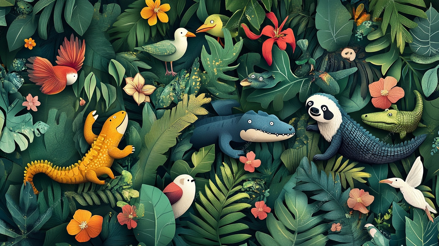 丛林动物大聚会