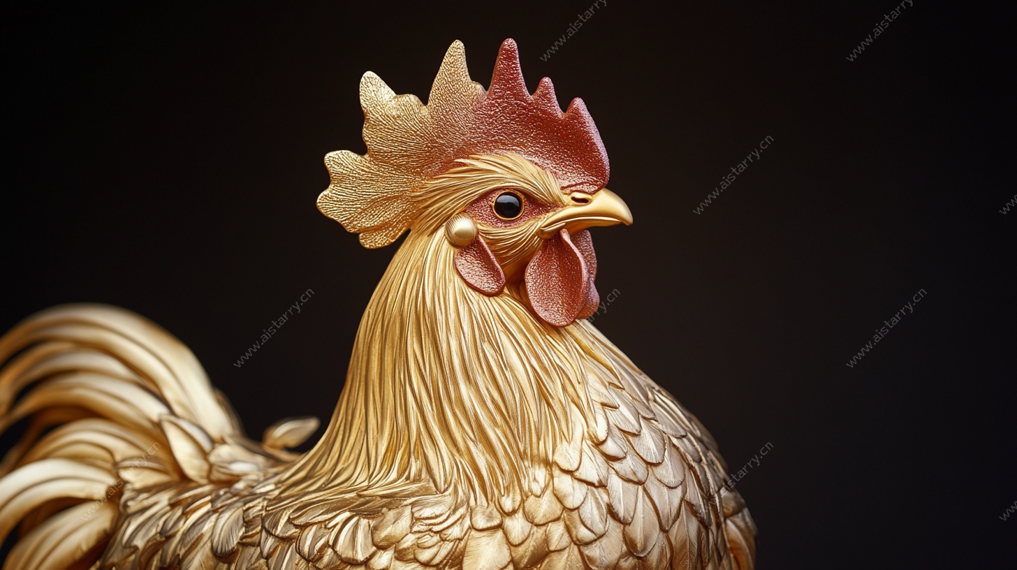 金色公鸡雕塑