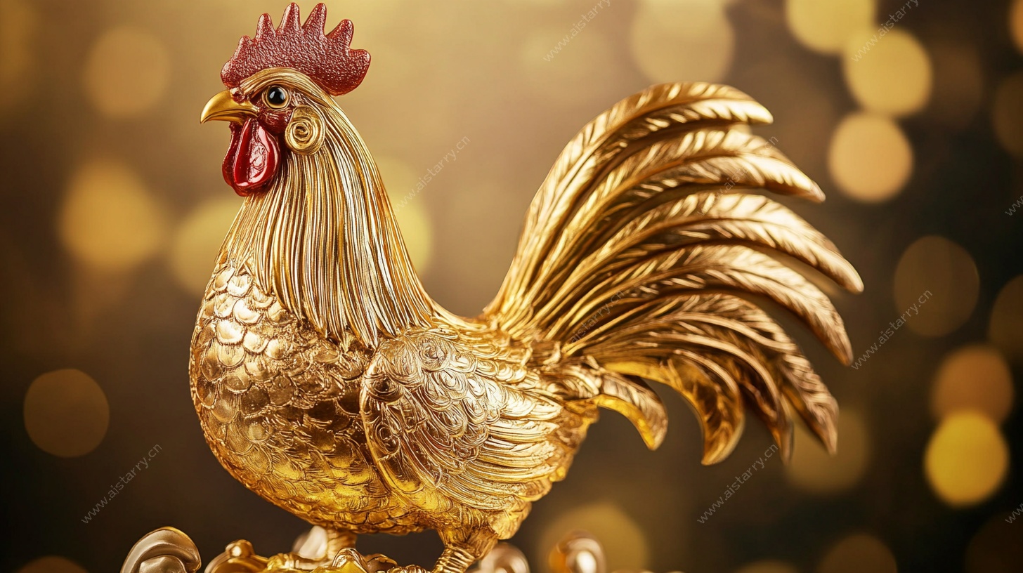 金色雄鸡摆件