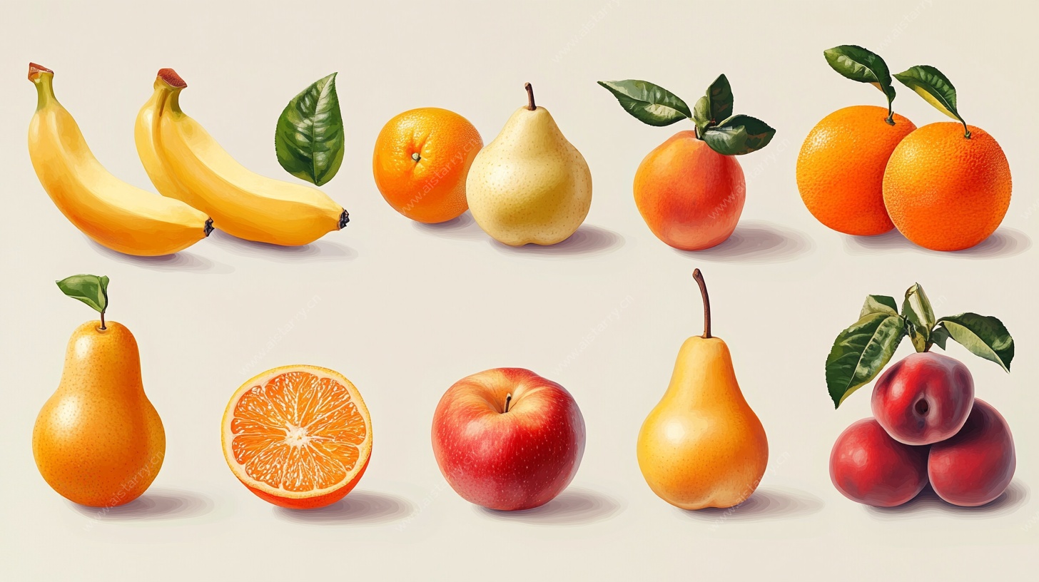 多彩新鲜水果集合图