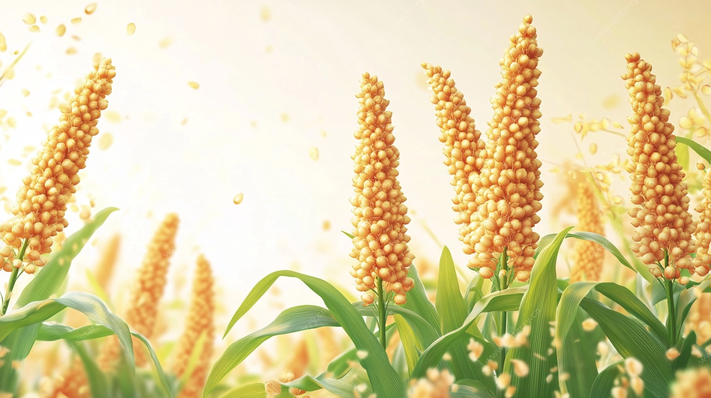 金黄谷穗田园风光图