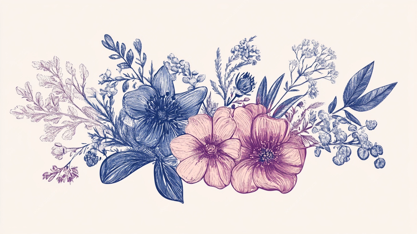 手绘花卉装饰图案