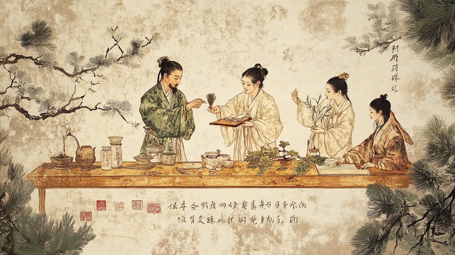 古人雅聚品茗图