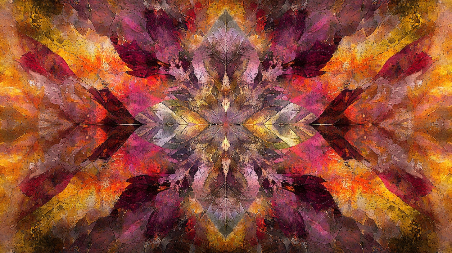 梦幻对称抽象艺术图案