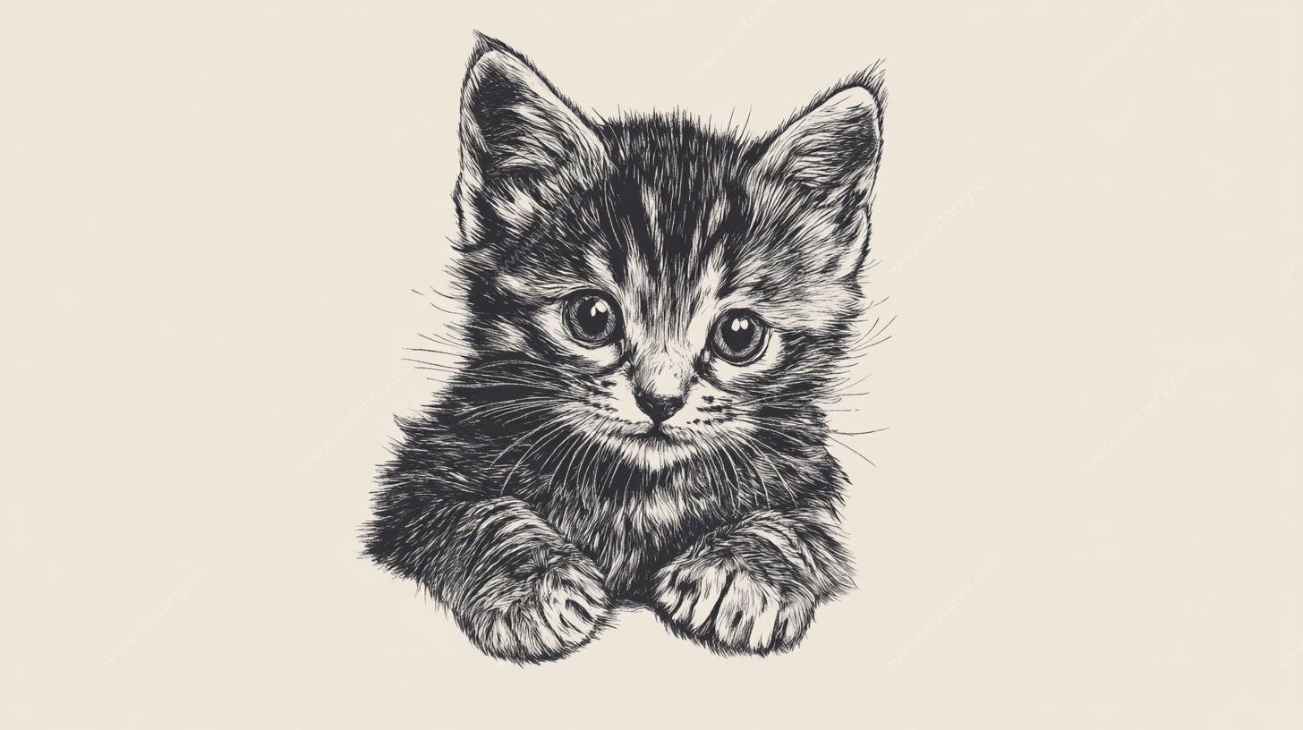 手绘可爱小猫头像