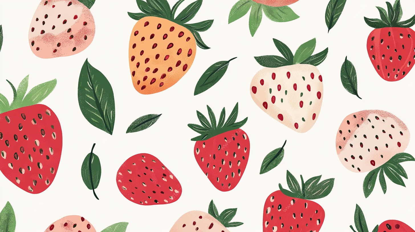 草莓图案背景图