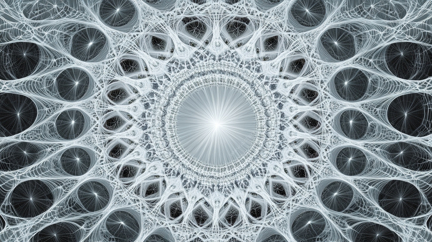 黑白分形艺术图案