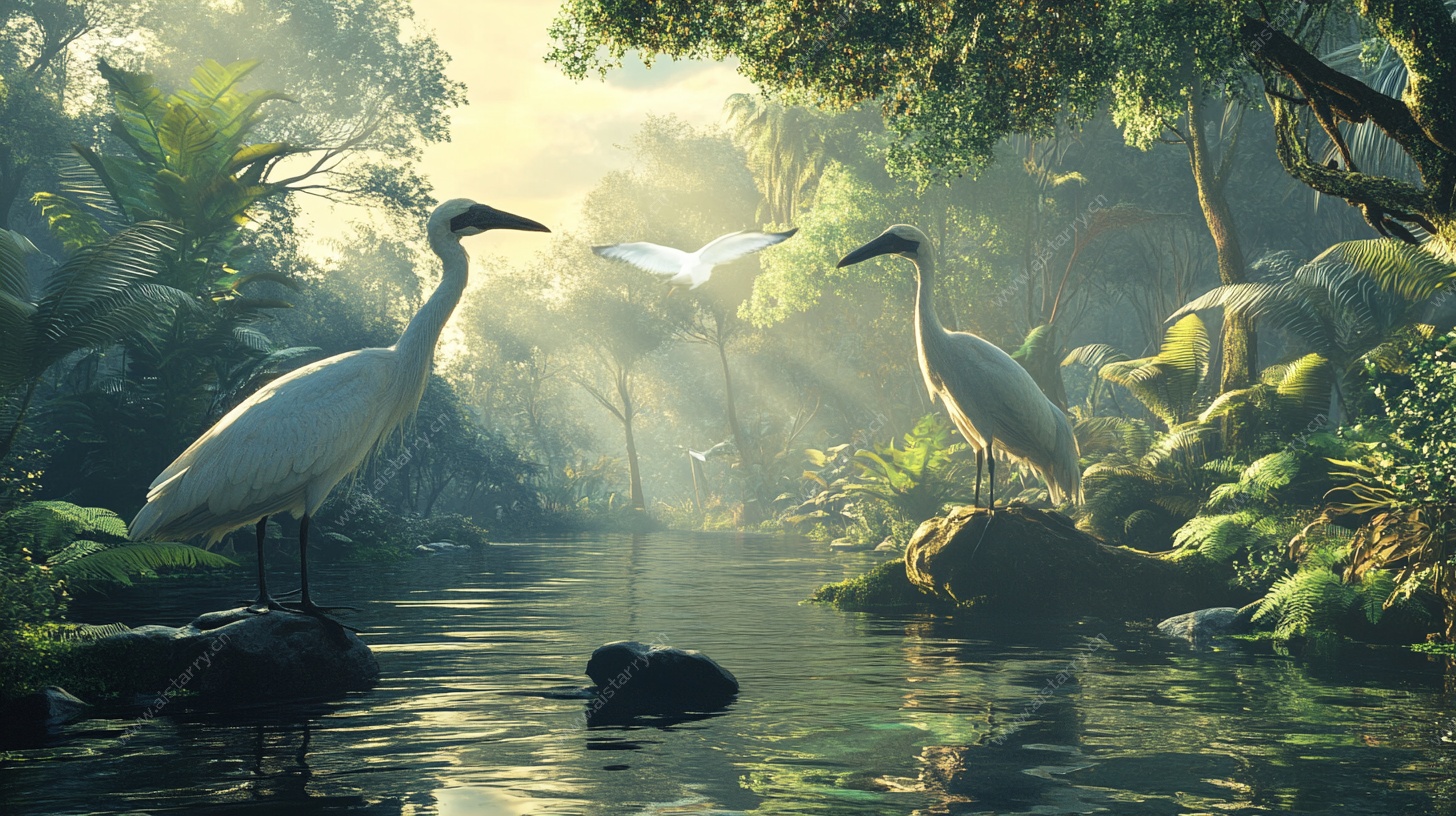 湿地鹭影 丛林中的静谧时刻