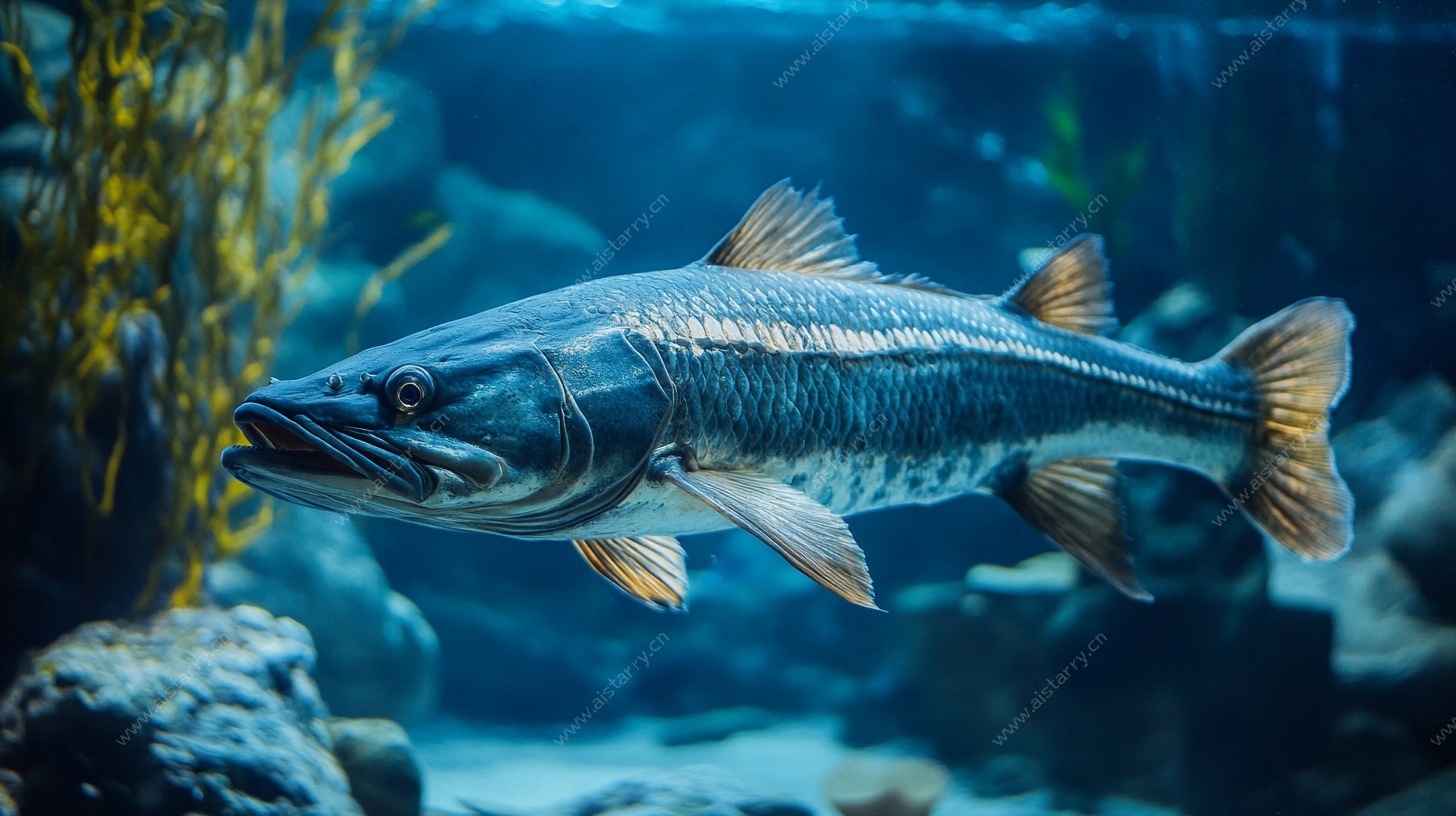 水族馆中的大梭鱼