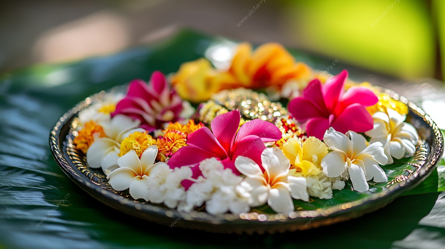 精美花卉摆盘装饰