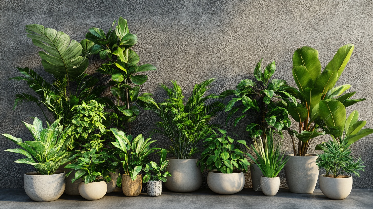 室内绿植盆栽组合展示