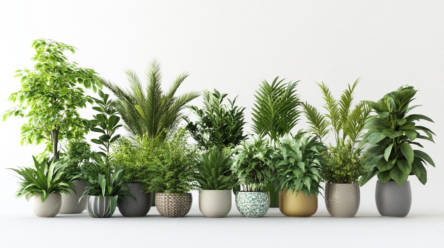 多样盆栽组合展示