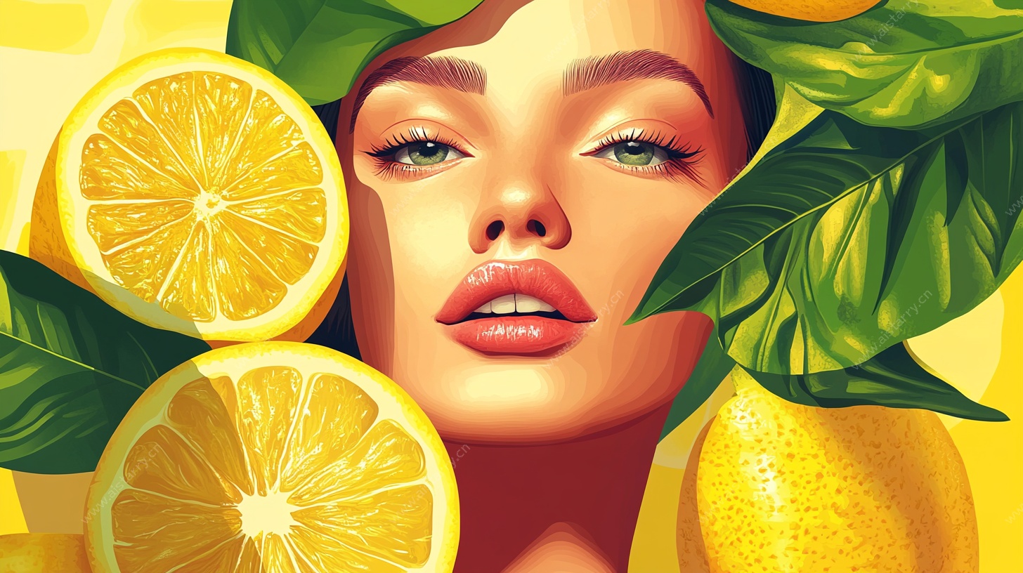 柠檬美人插画