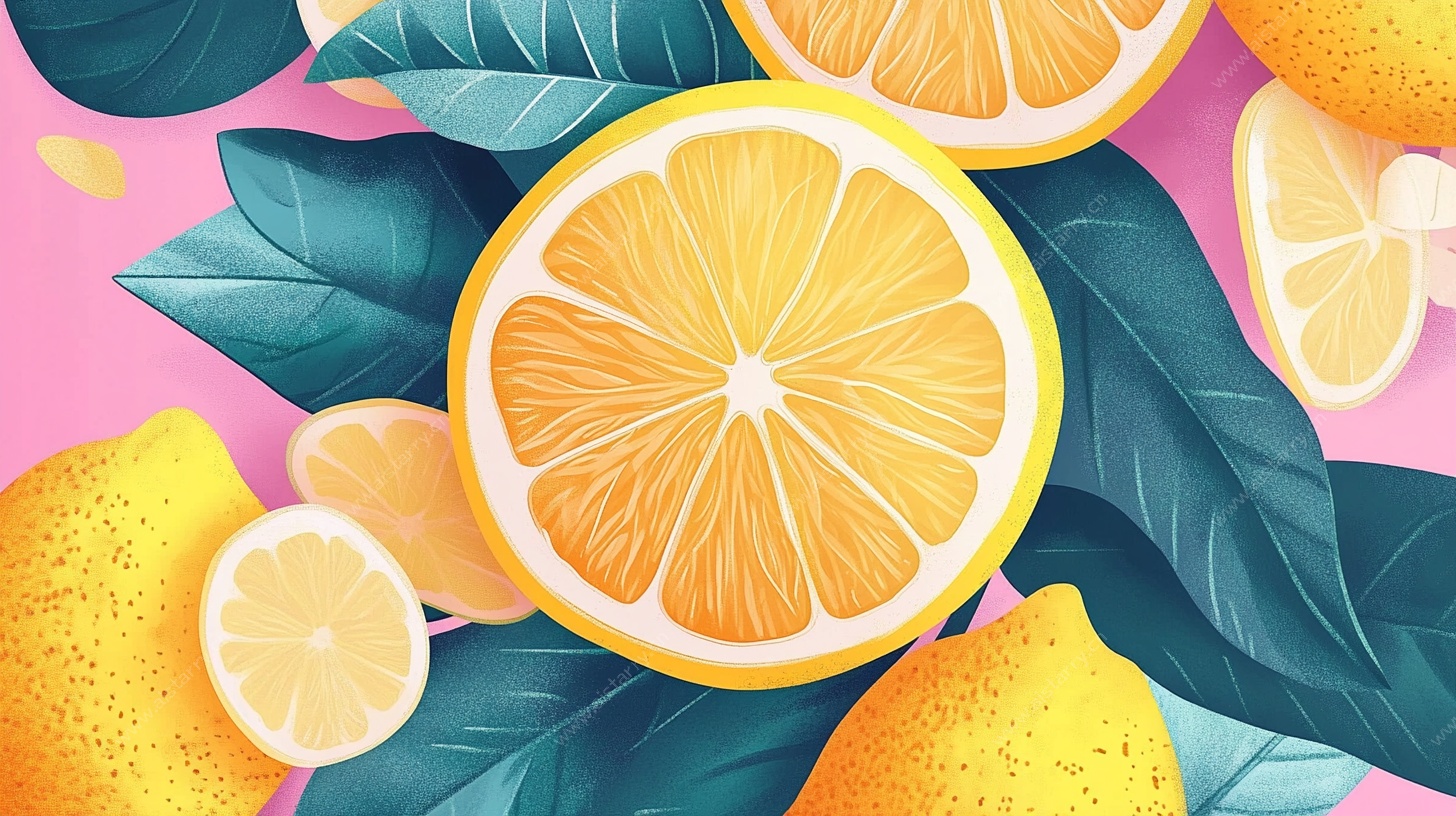 清新柠檬插画