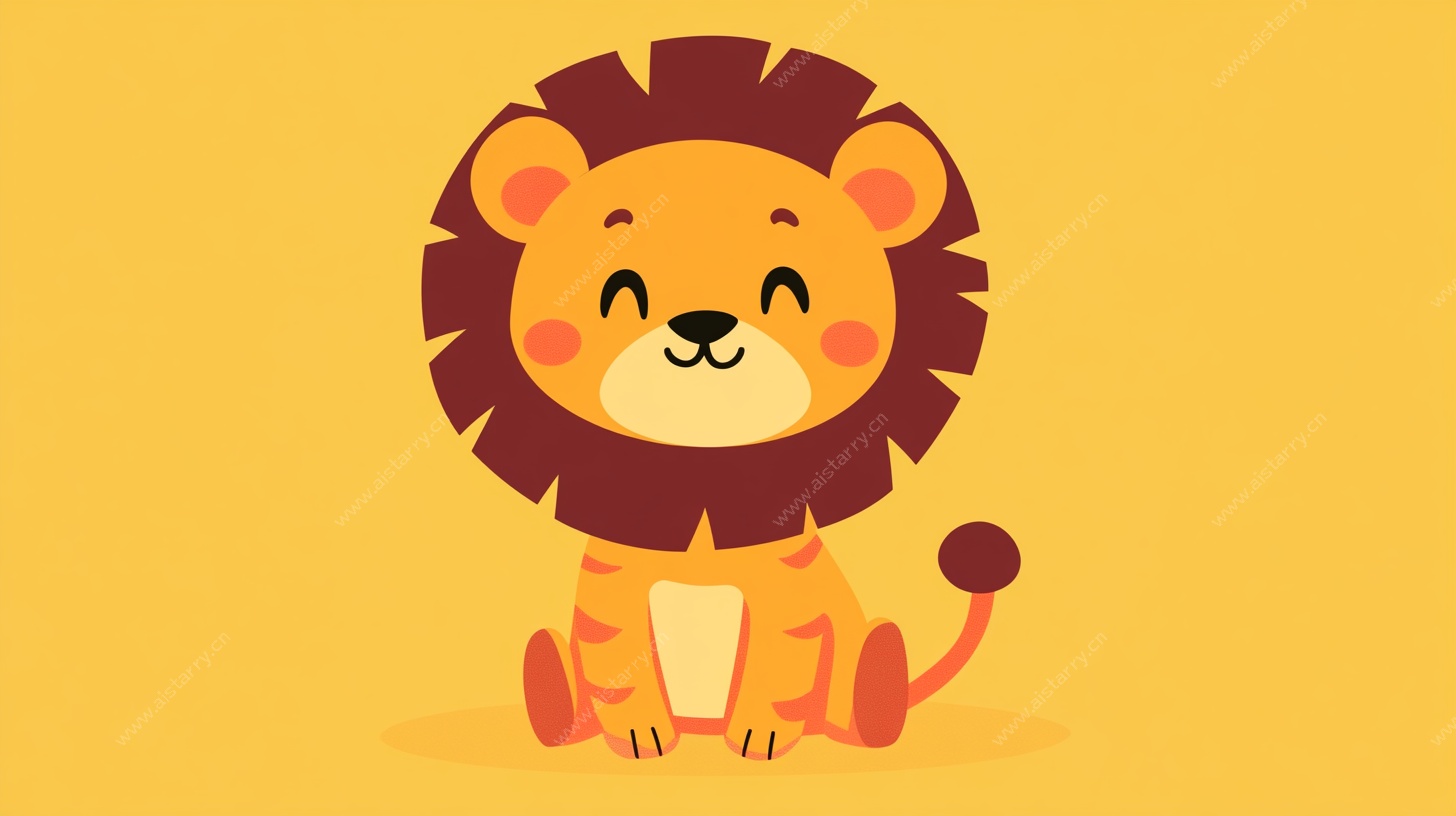 可爱卡通小狮子