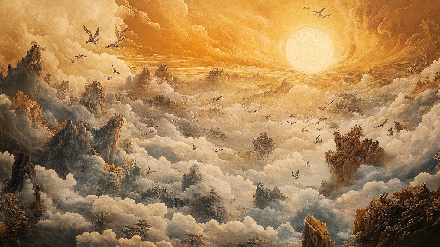 云海之上的壮丽日出景象