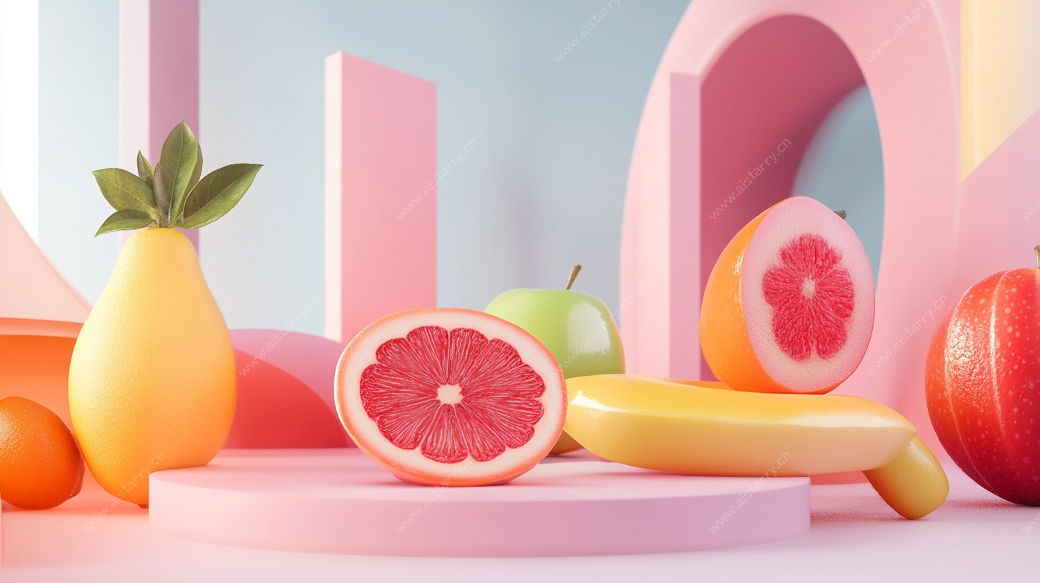 缤纷水果3D创意展示