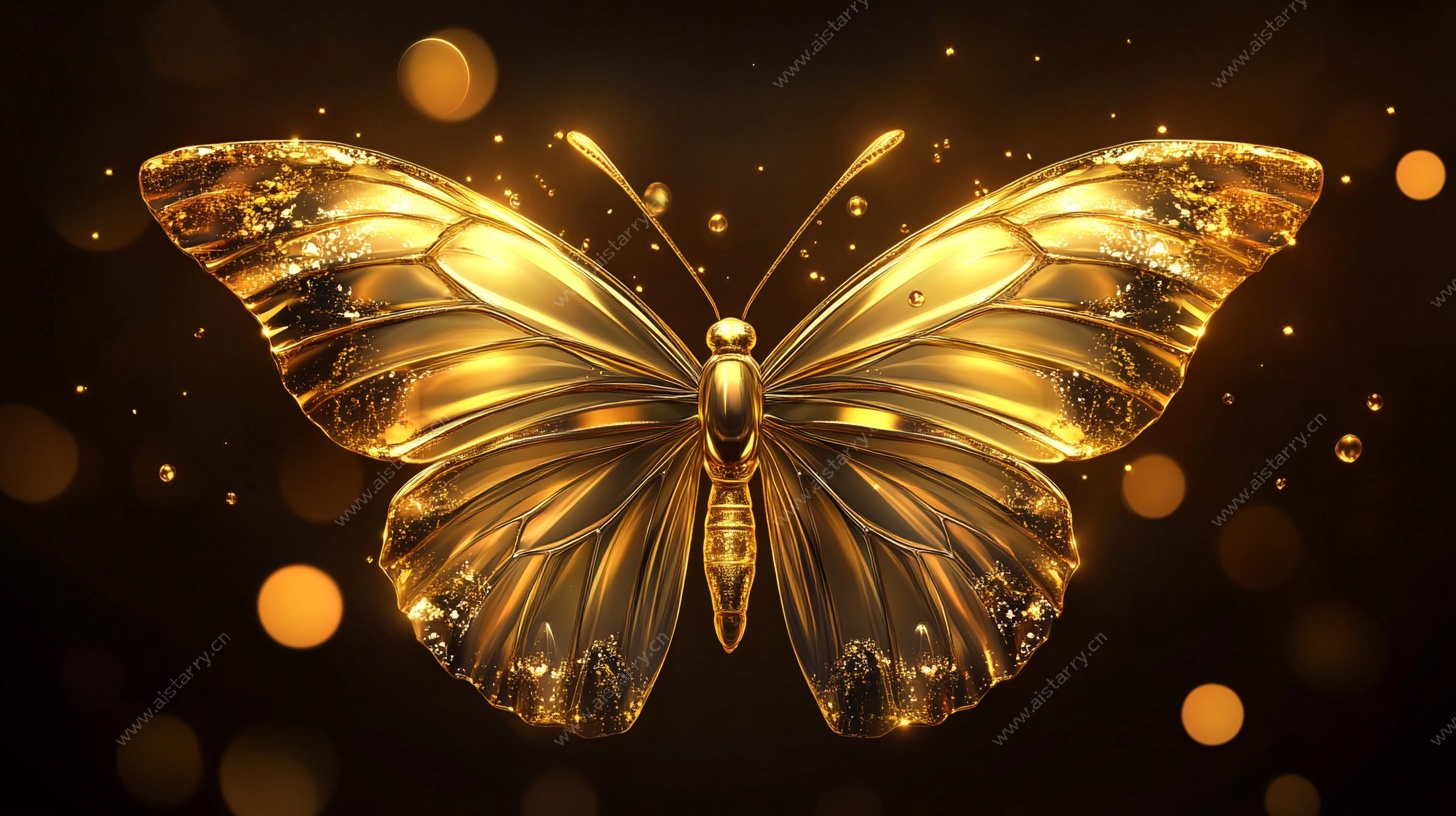 金色梦幻蝴蝶 璀璨闪耀
