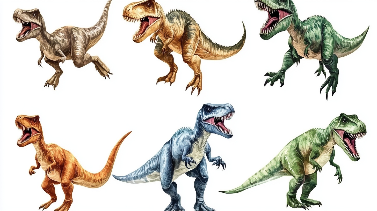 六种姿态各异的霸王龙