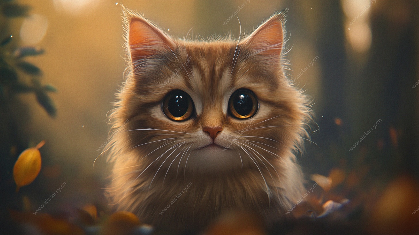 秋日萌猫的温柔凝视