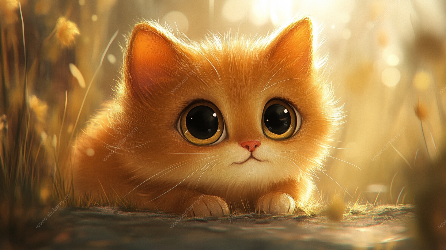 阳光下的萌小猫