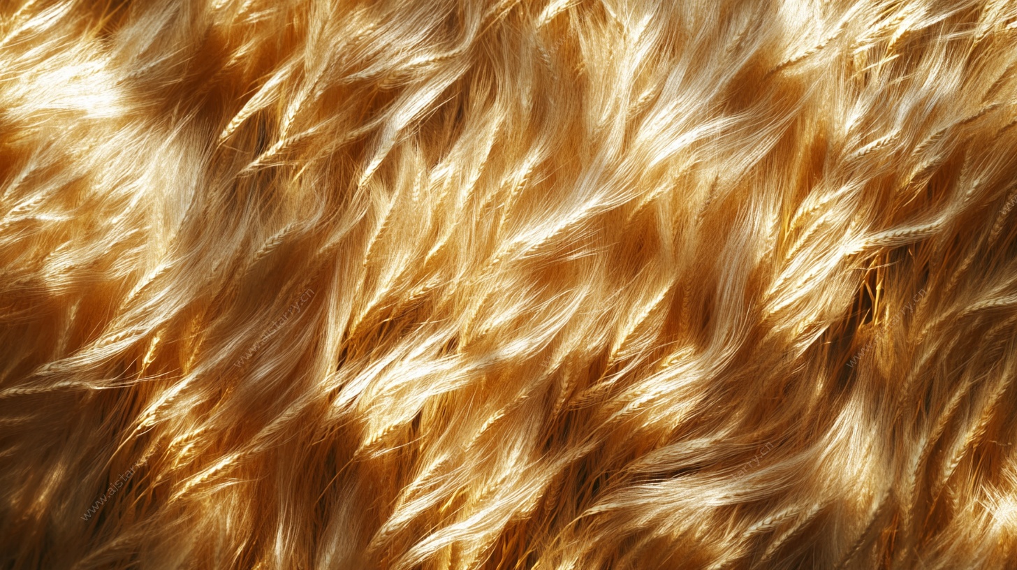 金色蓬松毛绒纹理