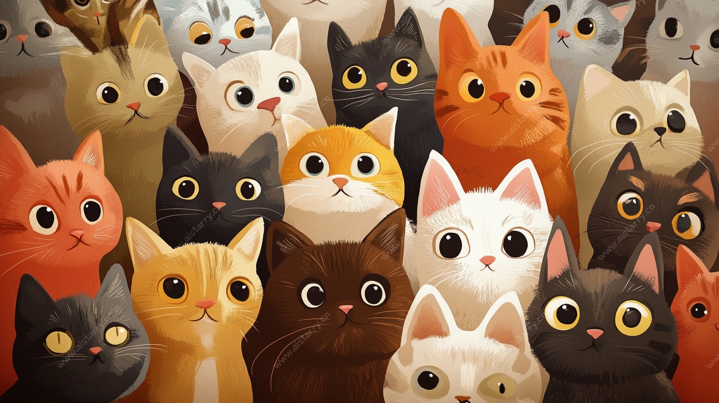 一群可爱猫咪大集合