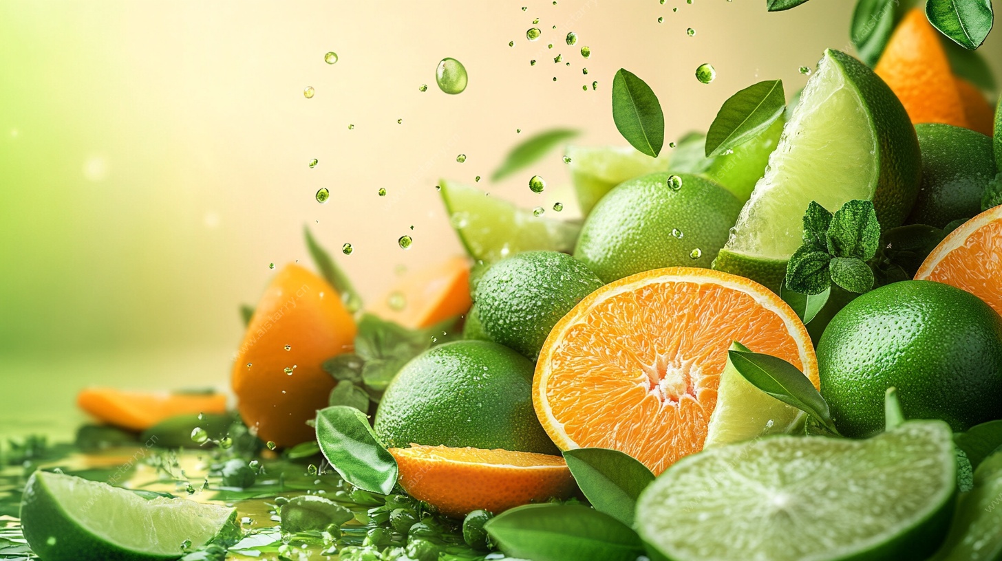 清新柑橘类水果动感画面