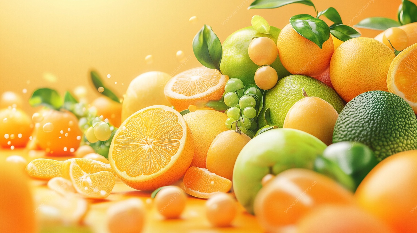 缤纷多彩的新鲜水果组合