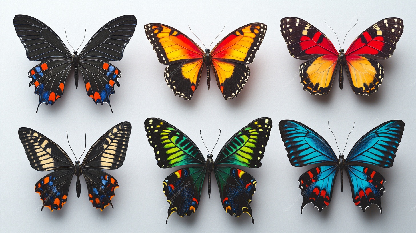 多彩蝴蝶集合