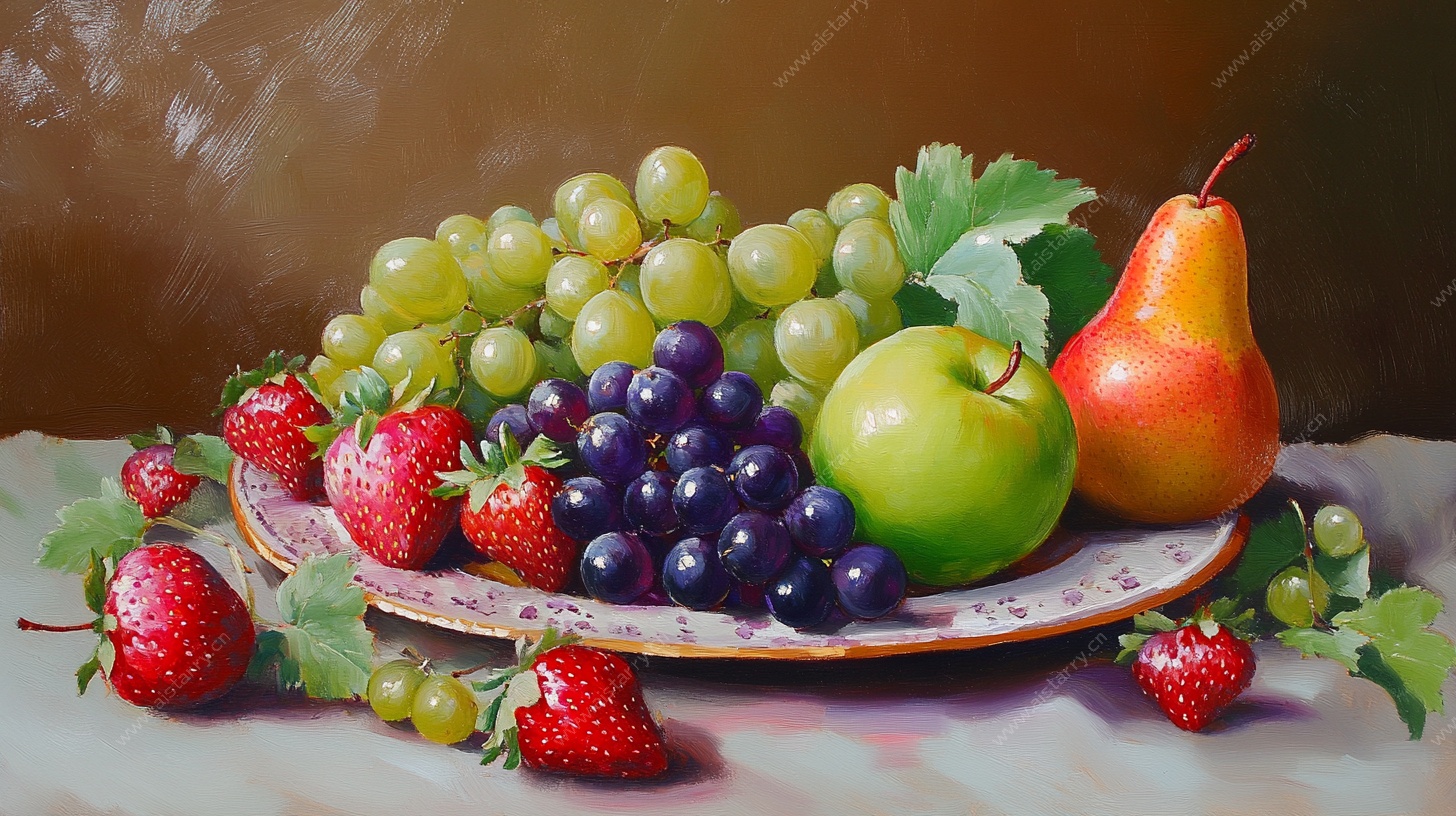 水果静物油画