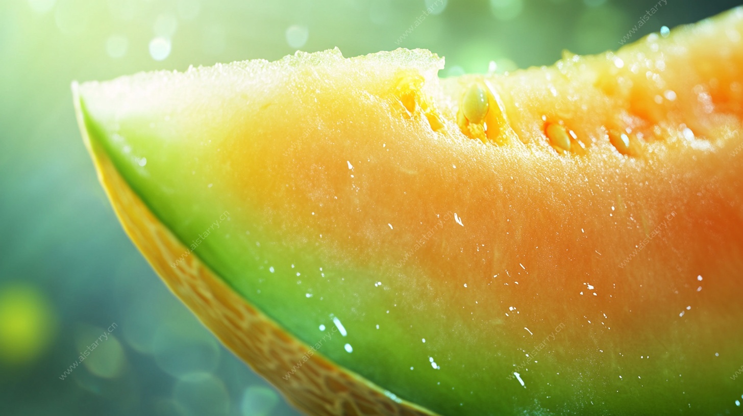 鲜切哈密瓜特写