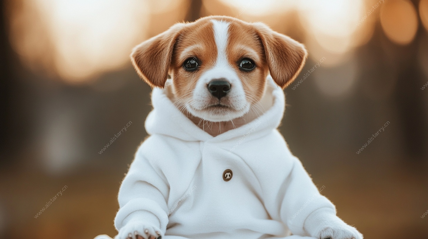 穿卫衣的可爱小狗狗