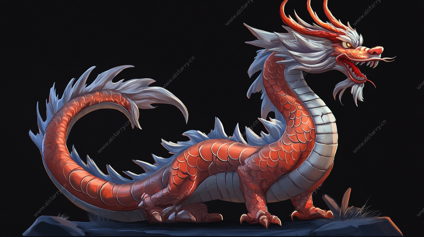 奇幻风格中国龙雕塑