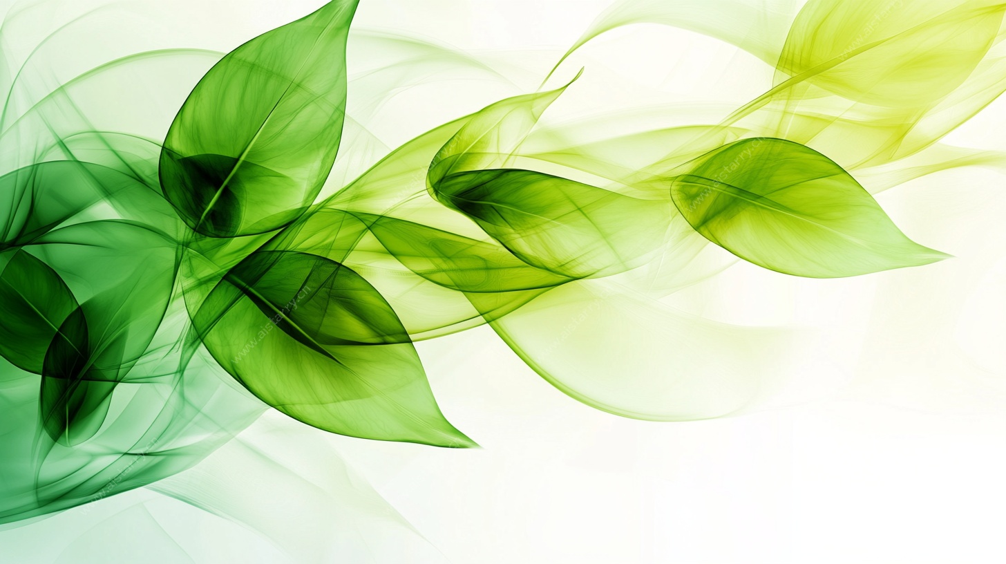 梦幻绿叶抽象背景图