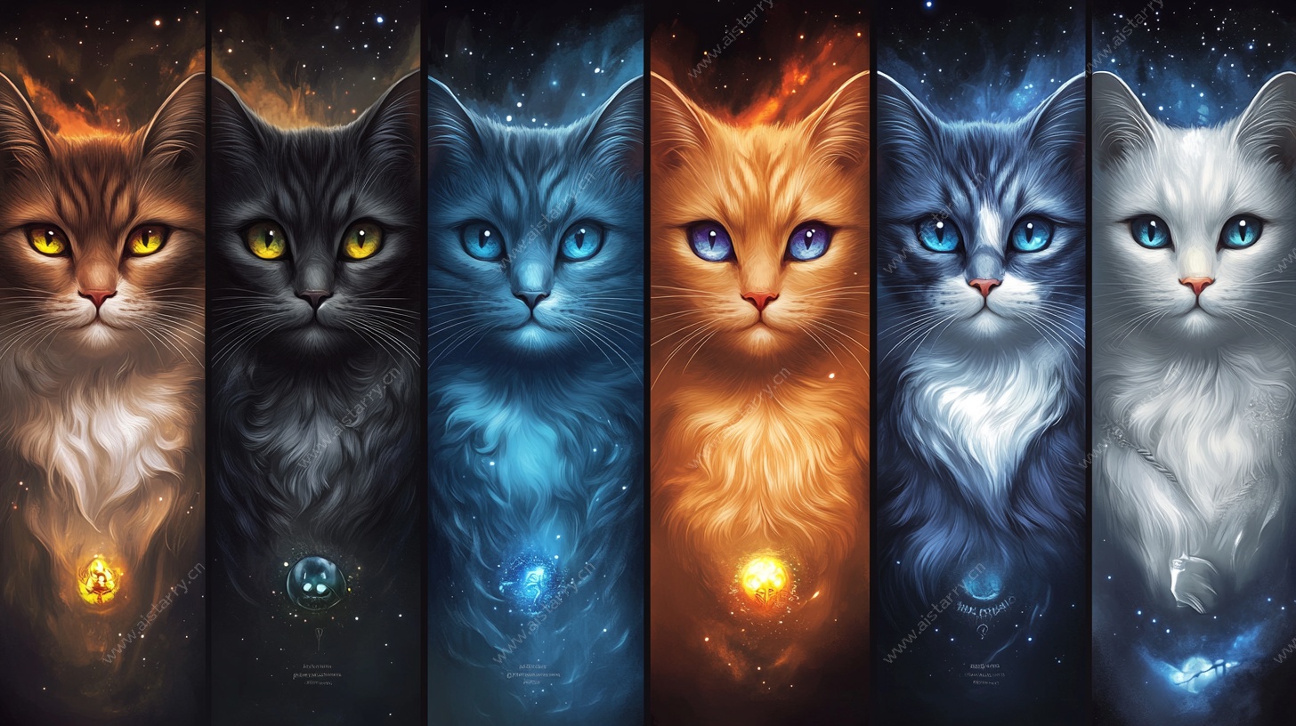 奇幻猫咪系列插画