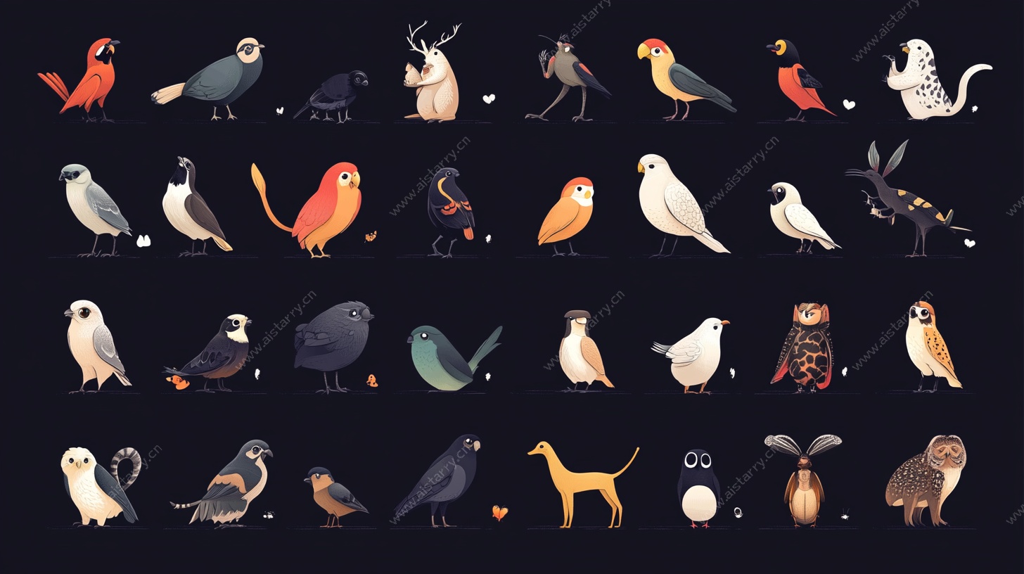 可爱动物插画集合