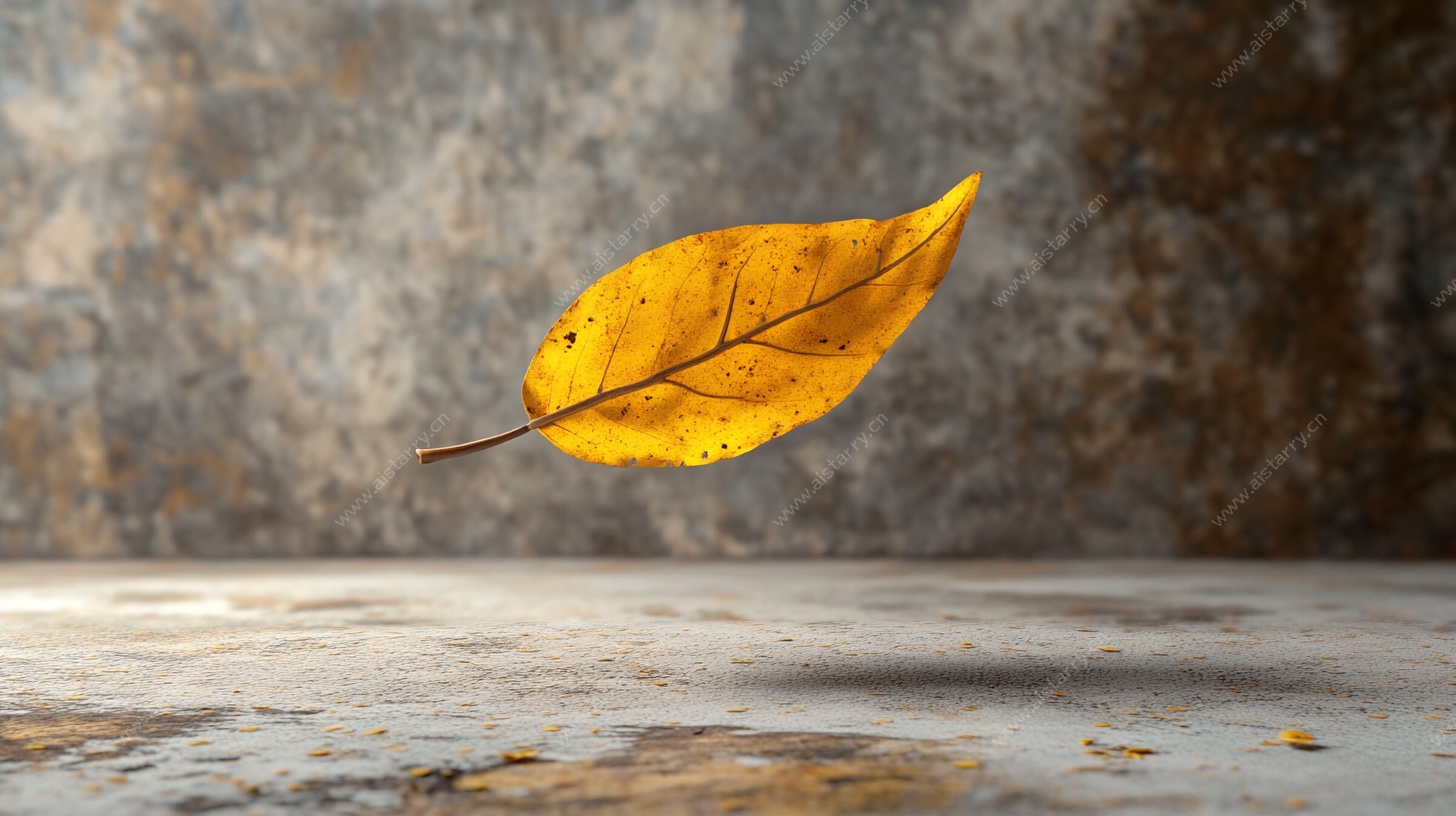 飘落的金黄秋叶