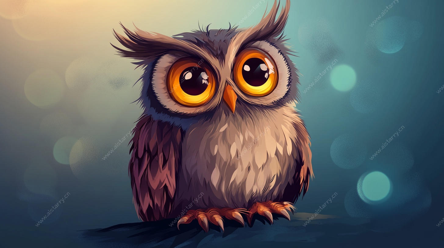可爱卡通猫头鹰形象