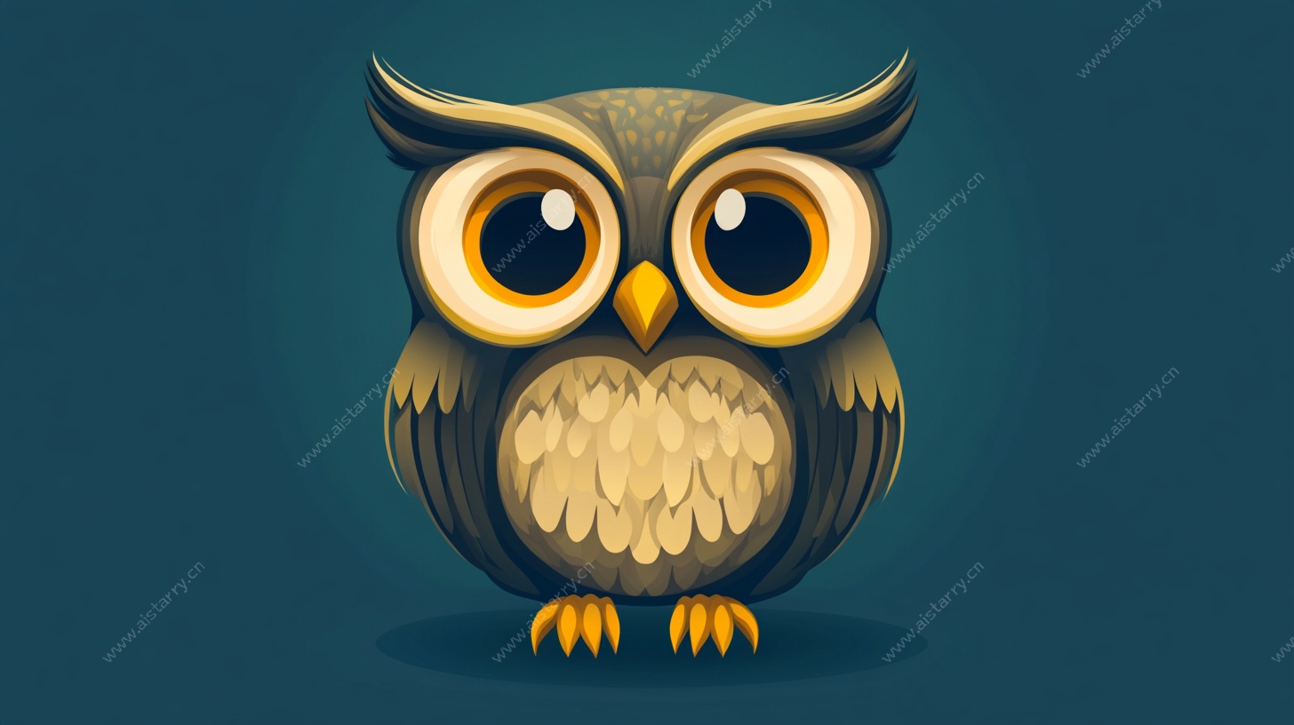 可爱卡通猫头鹰形象