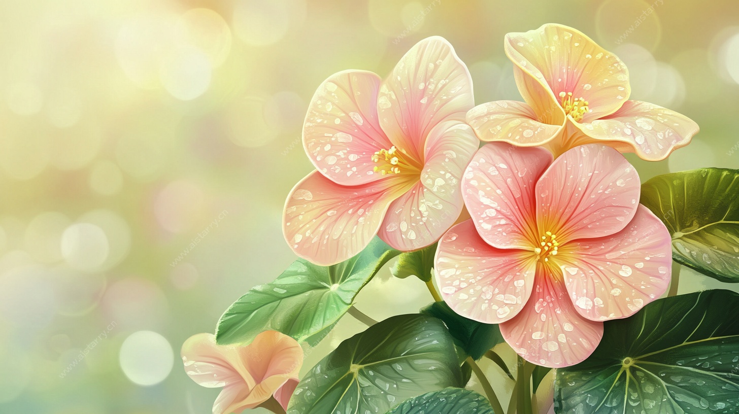 梦幻粉色花卉特写