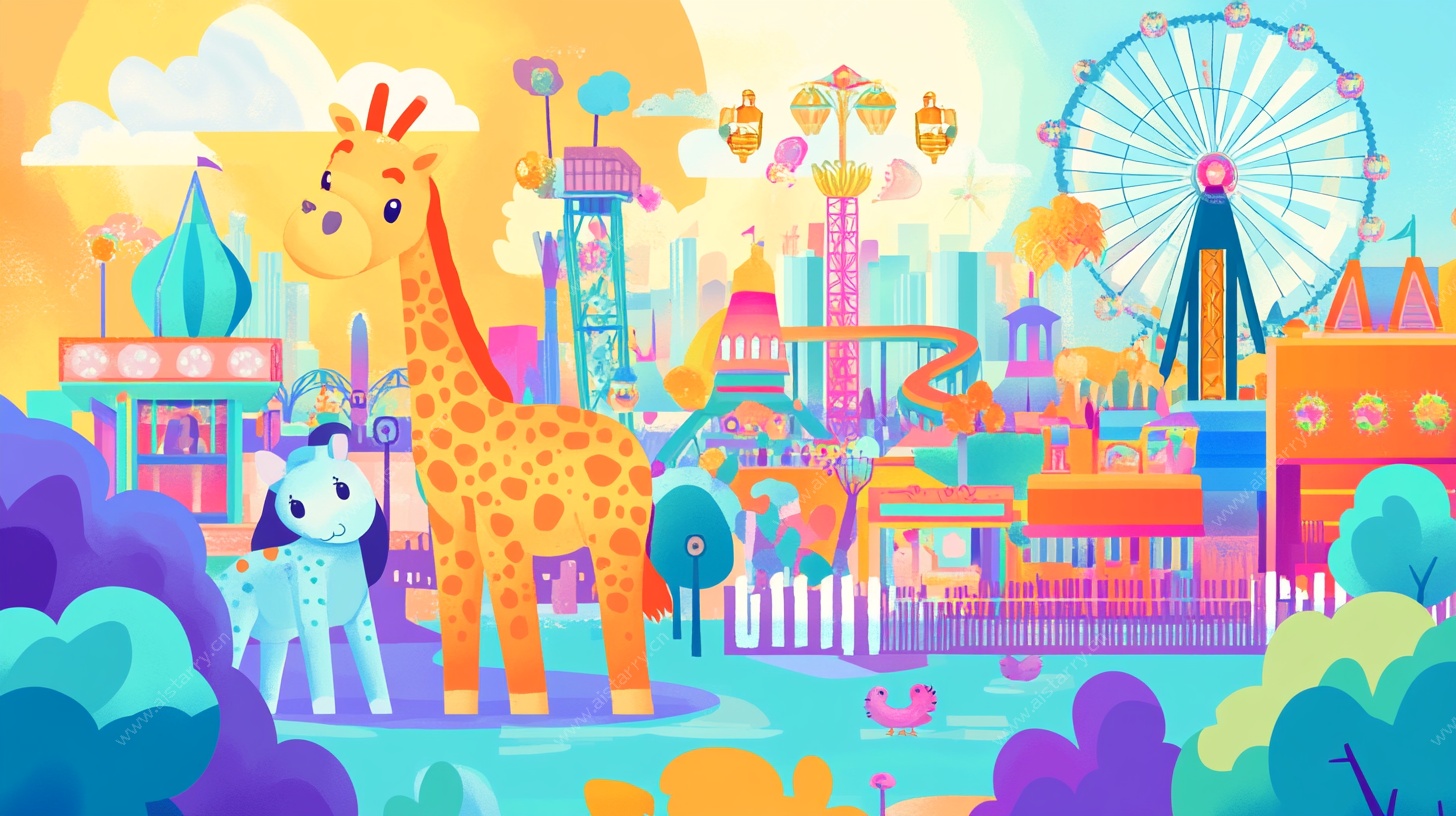 欢乐卡通游乐园场景