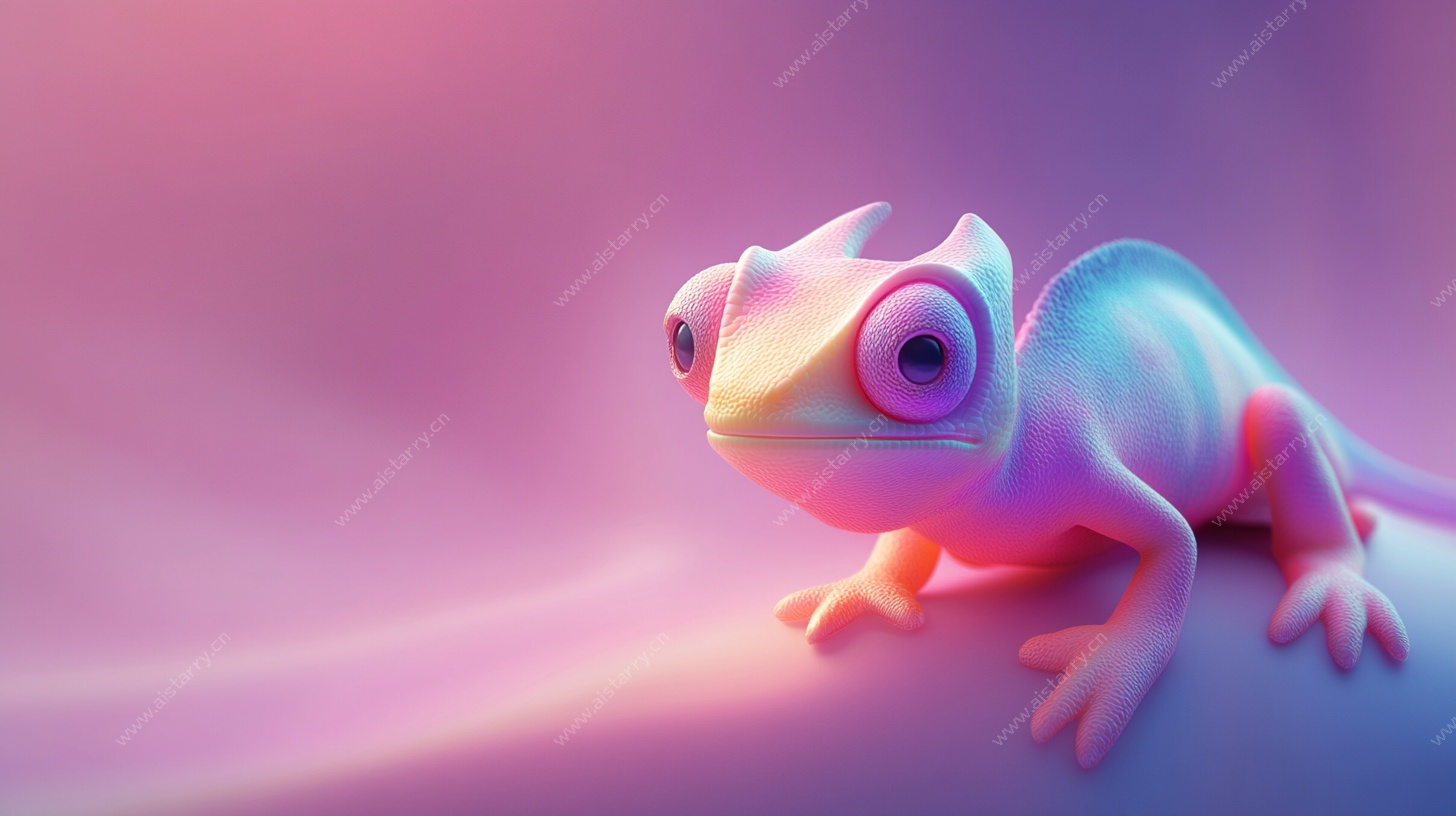 梦幻变色龙 3D艺术形象