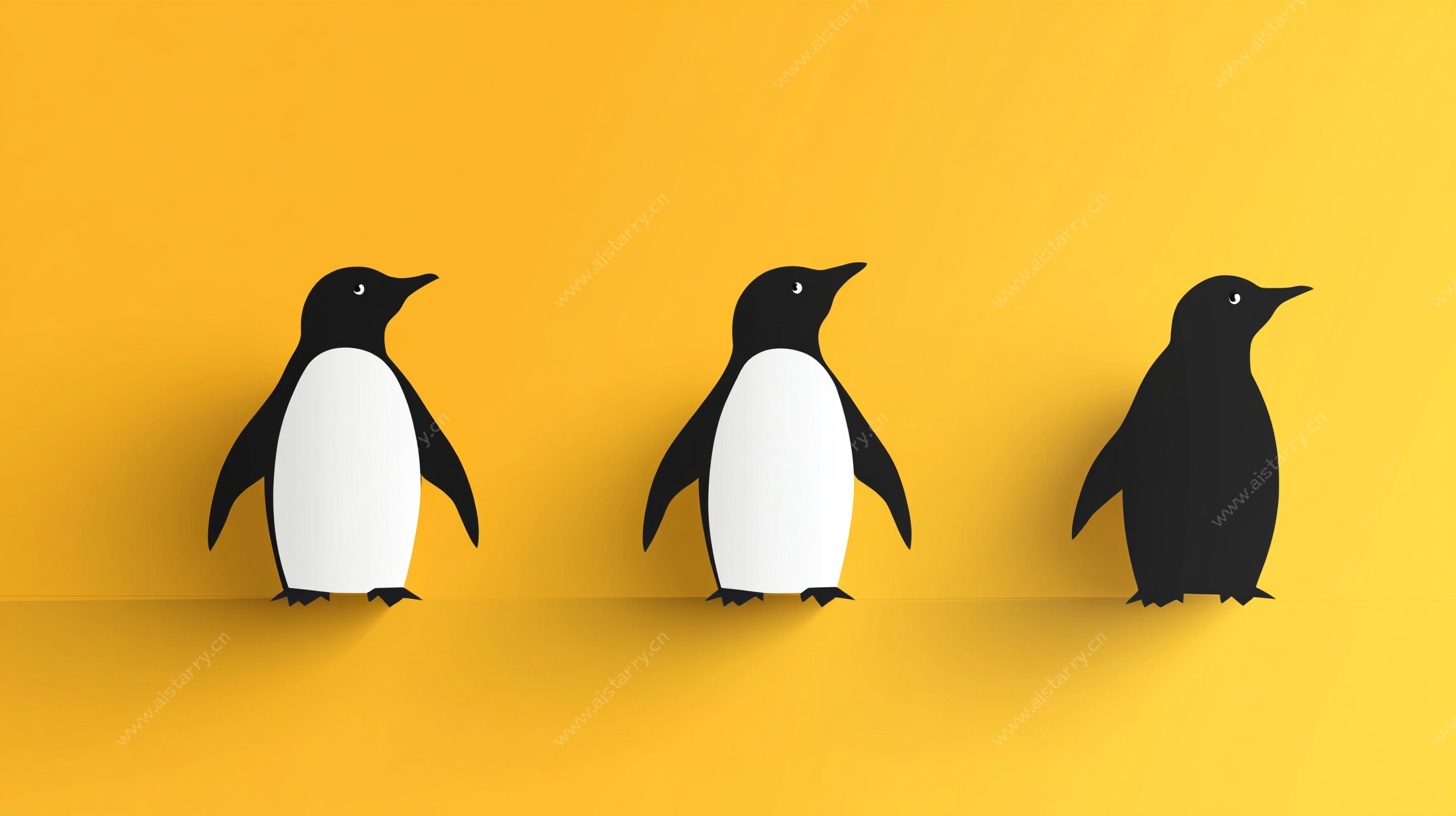 三只企鹅摆造型
