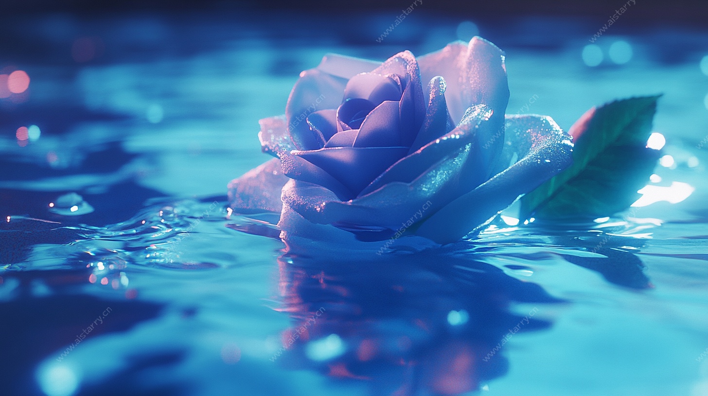 水中蓝玫瑰