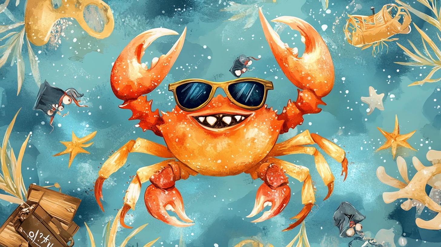 酷炫螃蟹的海洋奇遇记