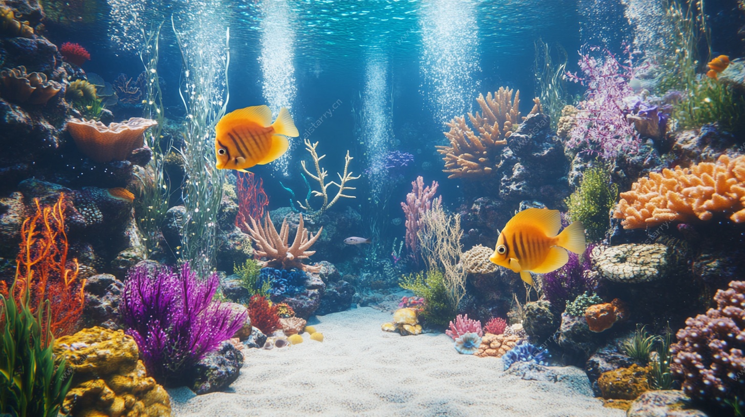 梦幻海底世界的热带鱼